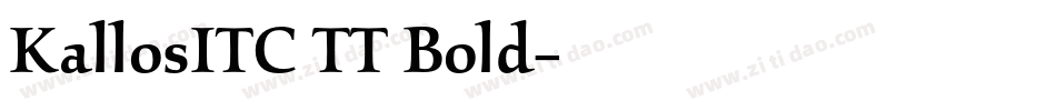 KallosITC TT Bold字体转换